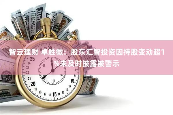 智云理财 卓胜微：股东汇智投资因持股变动超1%未及时披露被警示