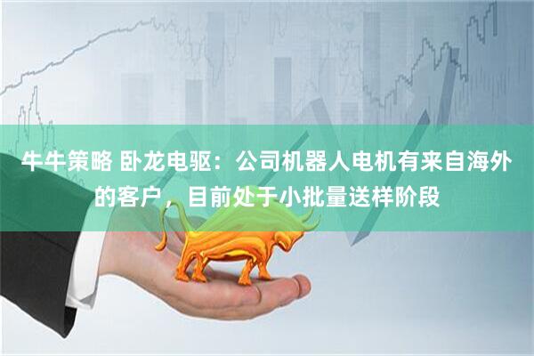 牛牛策略 卧龙电驱：公司机器人电机有来自海外的客户，目前处于小批量送样阶段